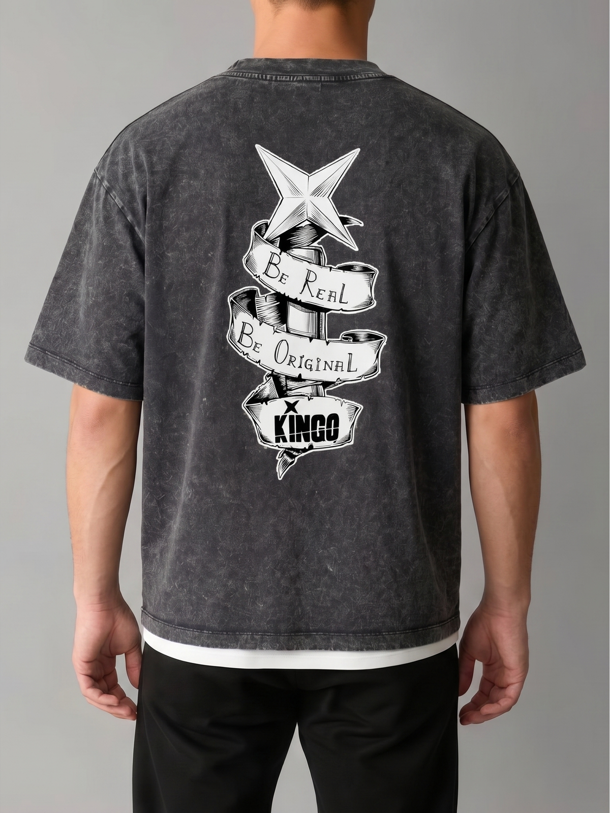 T-shirt oversize BE REAL BE ORIGINAL